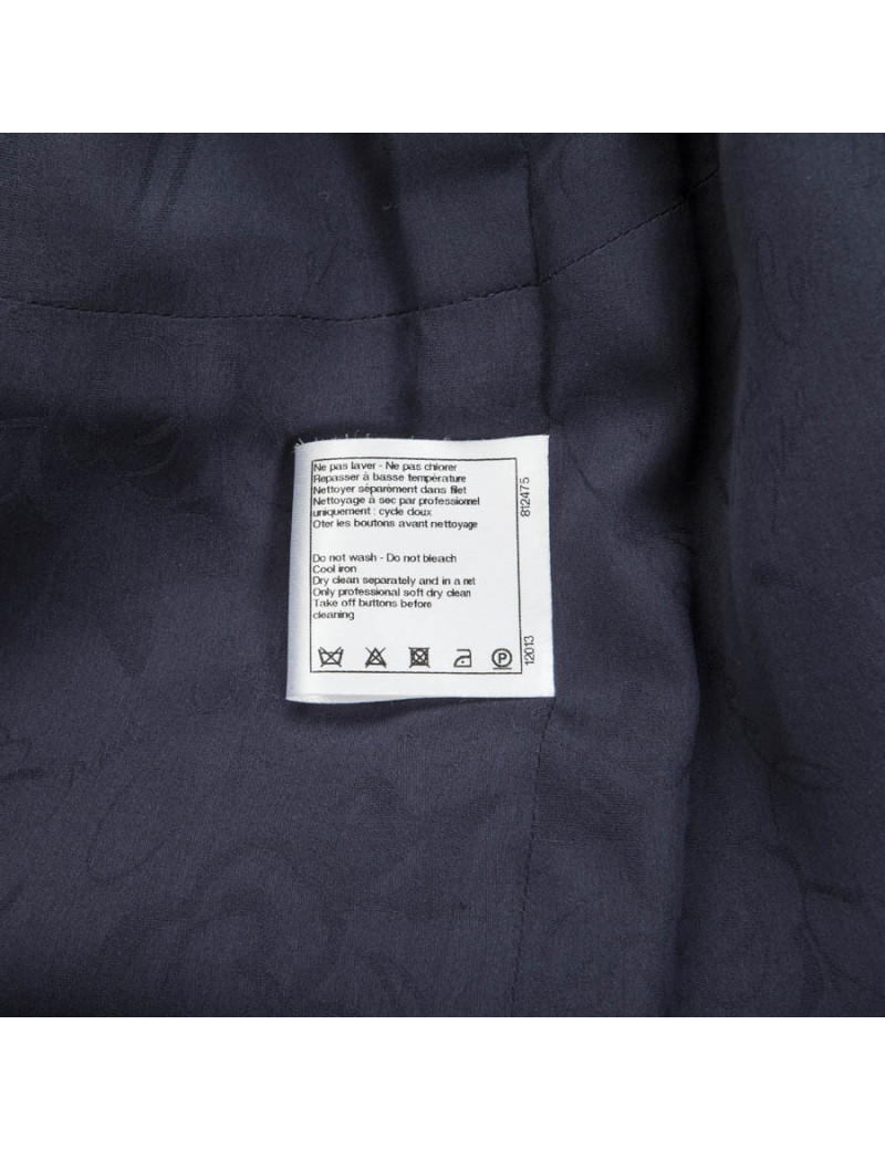 CHANEL T 34 Tweed jacket and silver threads