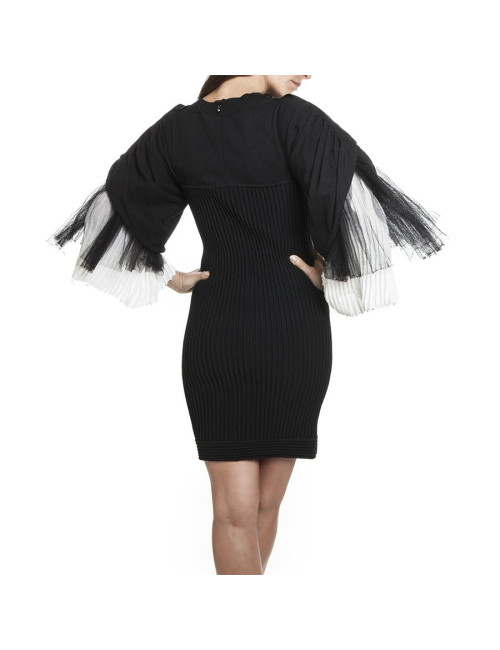 CHANEL T36 black cotton dress