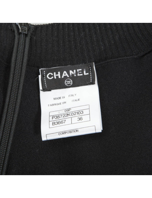 CHANEL T36 black cotton dress