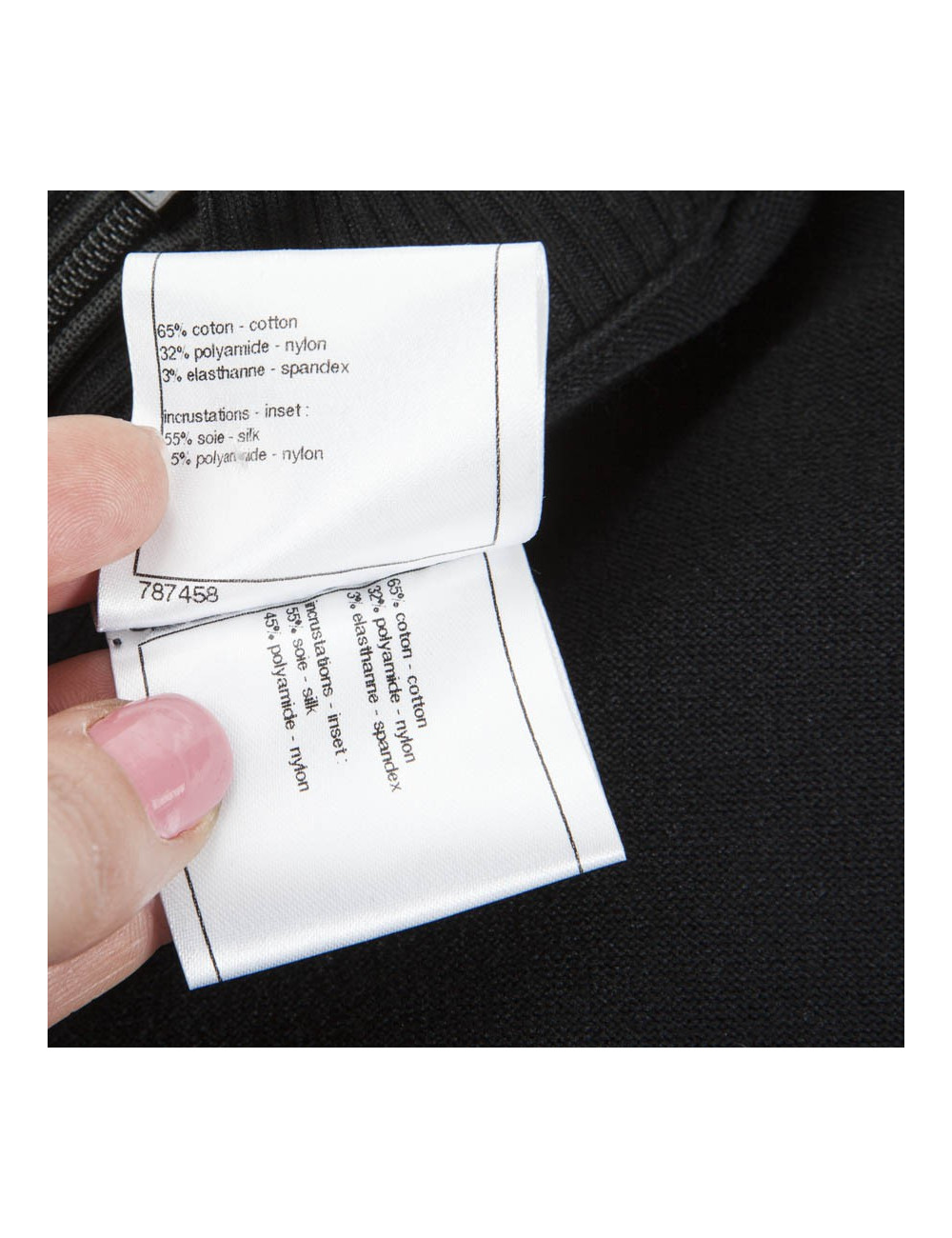 CHANEL T36 black cotton dress