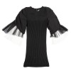 CHANEL T36 black cotton dress