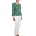 CHANEL T 36 jacket and pants green and white together