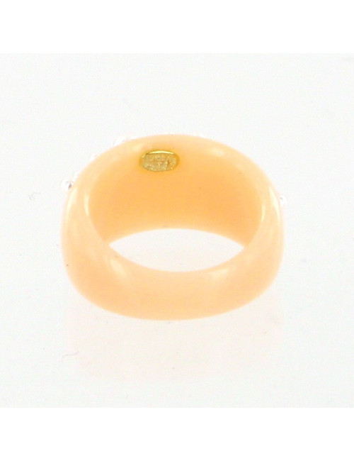 bague rose pâle perles et CC CHANEL