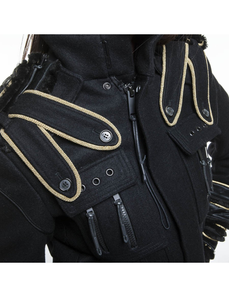 Veste militaire noir  DIOR  en feutrine T 40 fr