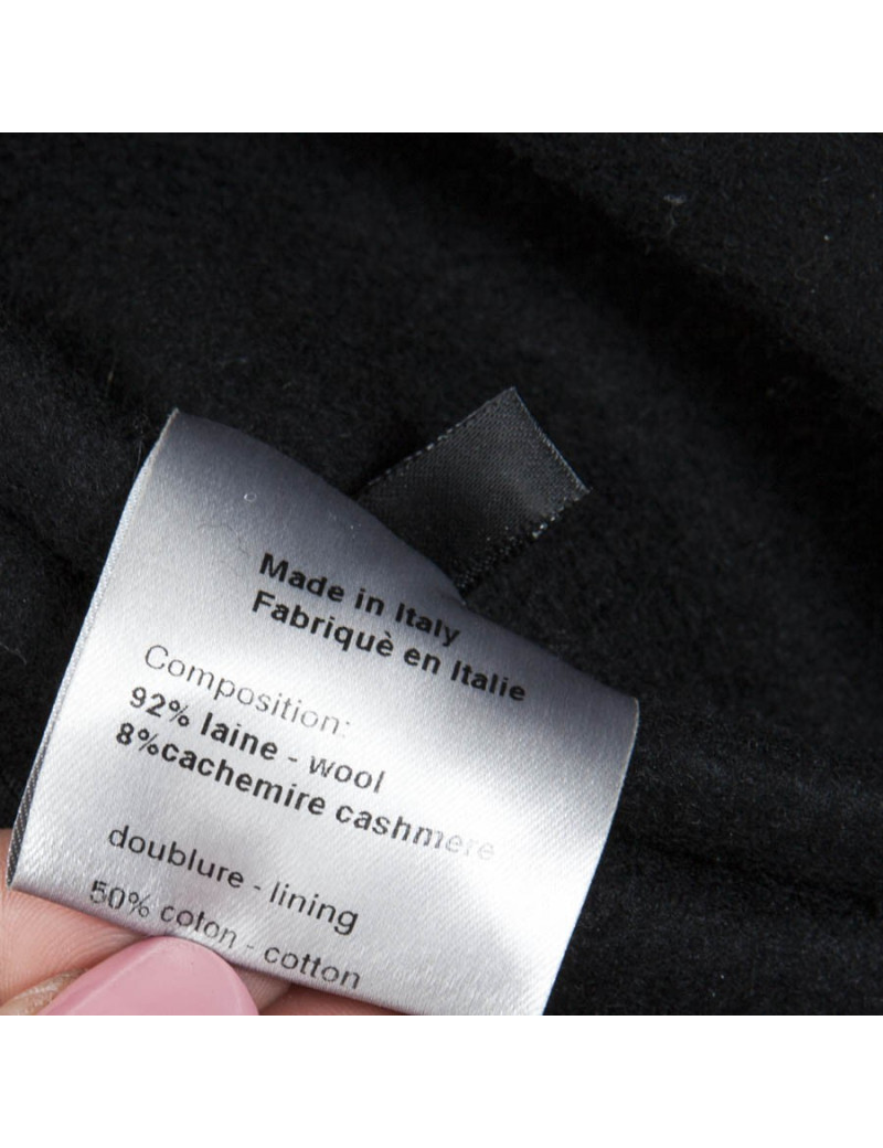 Veste militaire noir  DIOR  en feutrine T 40 fr