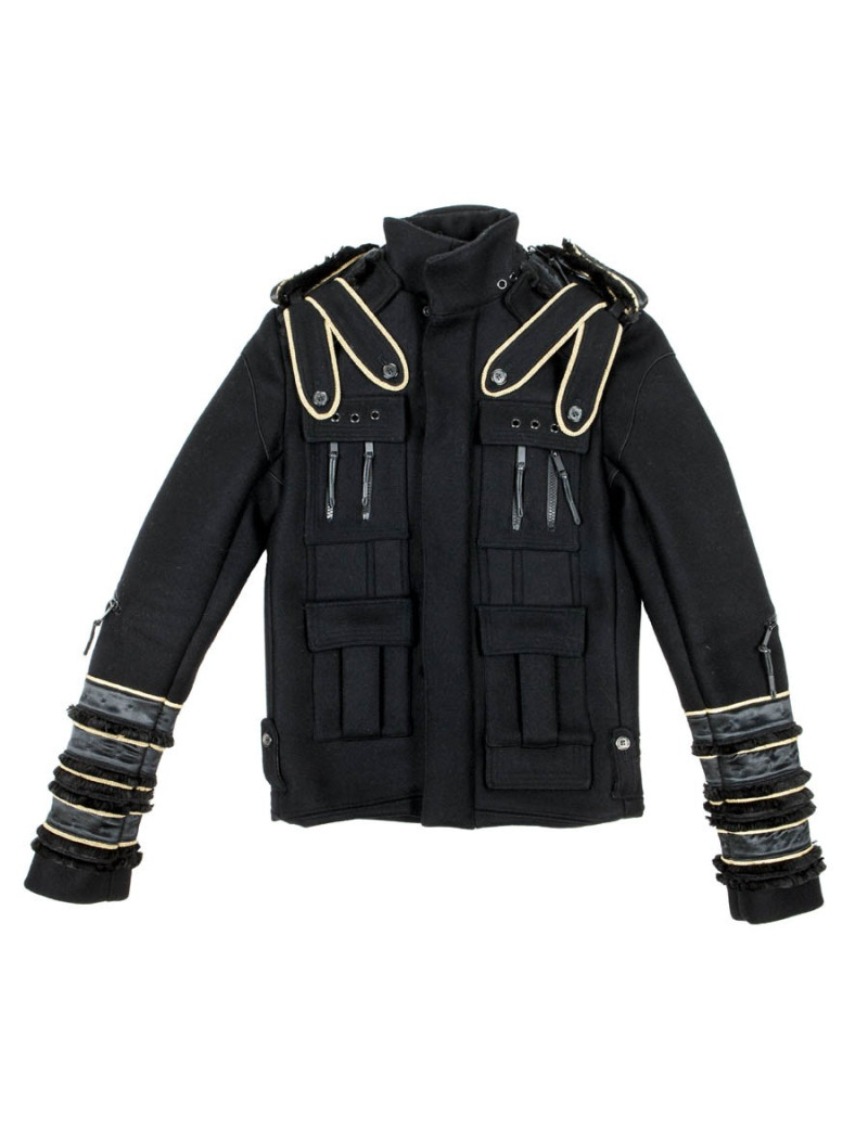 Veste militaire noir  DIOR  en feutrine T 40 fr