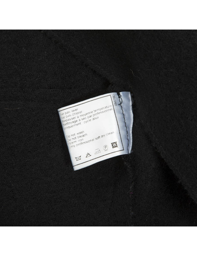 Boléro CHANEL noir en laine bouillie T 38