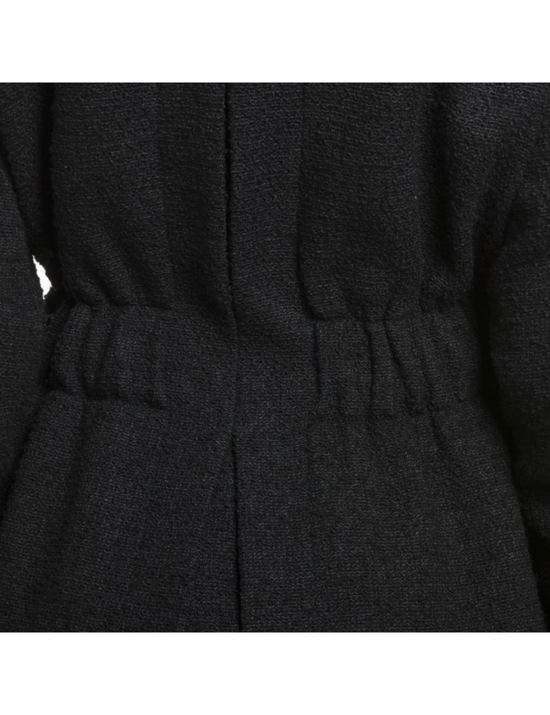 Manteau CHANEL T 36 en tweed noir