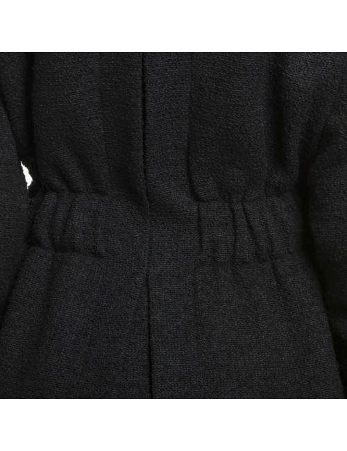 CHANEL coat in black tweed wool size 38/40FR