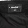 CHANEL coat in black tweed wool size 38/40FR