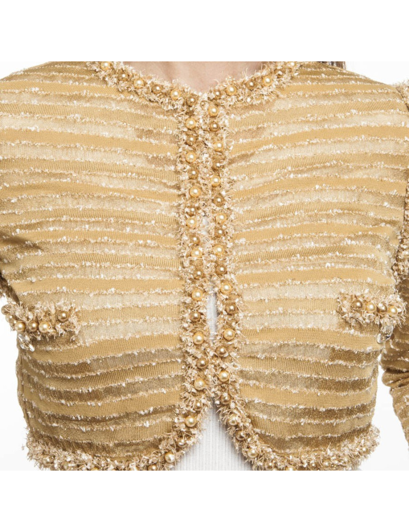  CHANEL Dubaï cruise collection golden bolero size 38EU