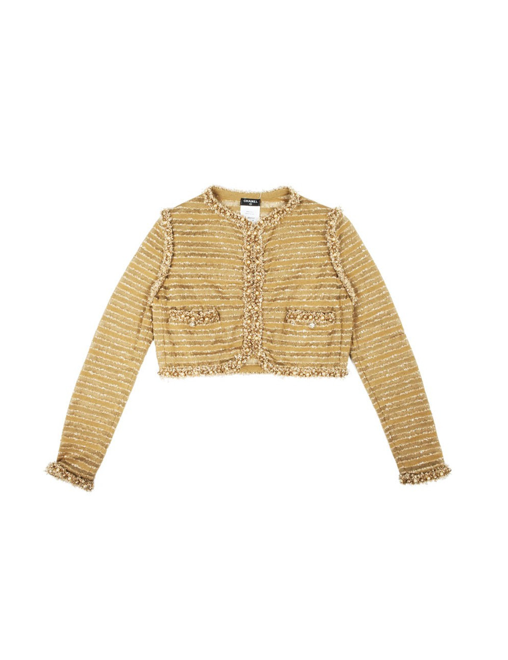  CHANEL Dubaï cruise collection golden bolero size 38EU