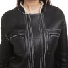 CHANEL jacket in black lambskin leather size 42FR