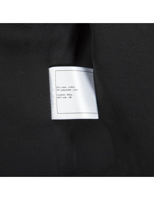 Black CHANEL T 36 FR cotton trapeze dress