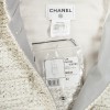 CHANEL T 42 painted tweed sleeveless dress cream