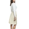 CHANEL T 36 beige leather skirt