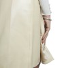 CHANEL T 36 beige leather skirt