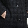 Manteau CHANEL T 38 tweed lamé noir