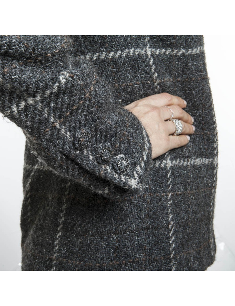 Veste CHANEL tweed gris T38