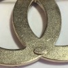 CHANEL 'Paris-Edinburgh' CC brooch in gilt metal and tweed