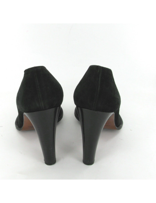 Escarpins en daim noir T39 SERGIO ROSSI