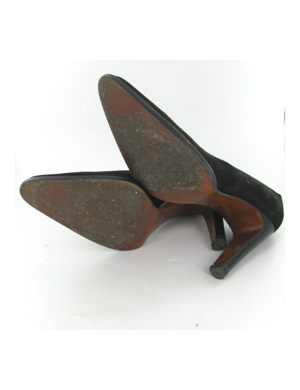 Escarpins en daim noir T39 SERGIO ROSSI