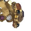 Bracelet CHANEL pierres multicolore et métal doré à l'or fin