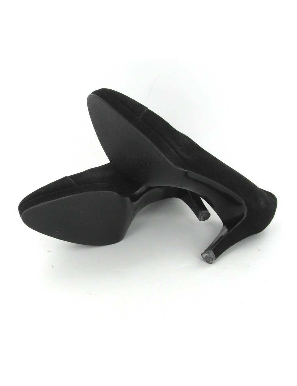 Escarpins en daim noir T38.5 CHANEL