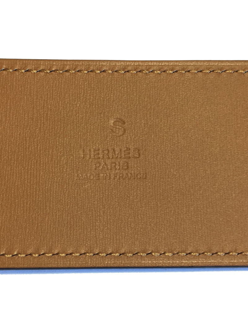 Ceinture HERMES CDC en veau swift et chamonix ébène et gold T85