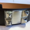 Belt HERMES CDC calf chocolate box and jewelry palladiee T90