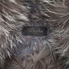 REVILLON hood in silver fox fur