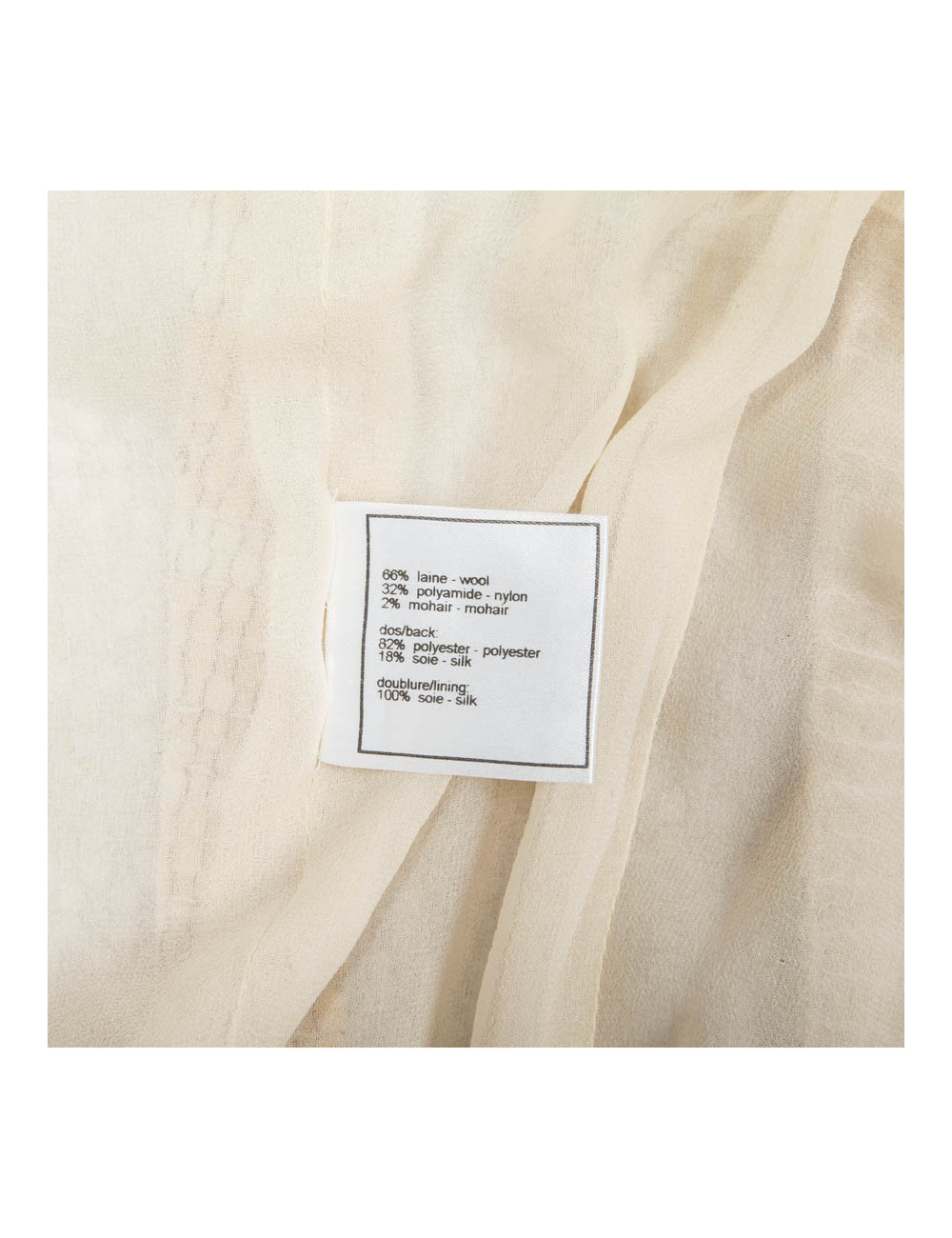 Dress CHANEL T 40 EN beige wool and sequins