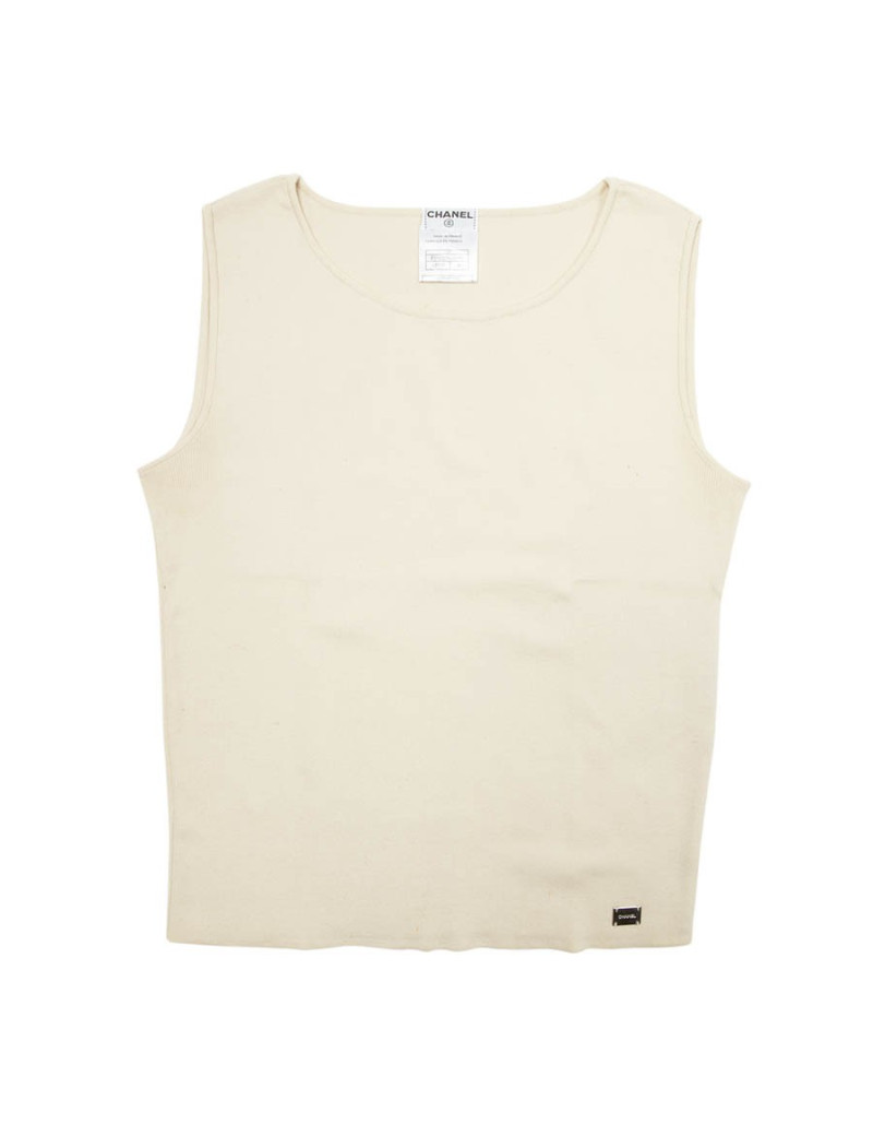 Haut CHANEL T 40 lainé écrue