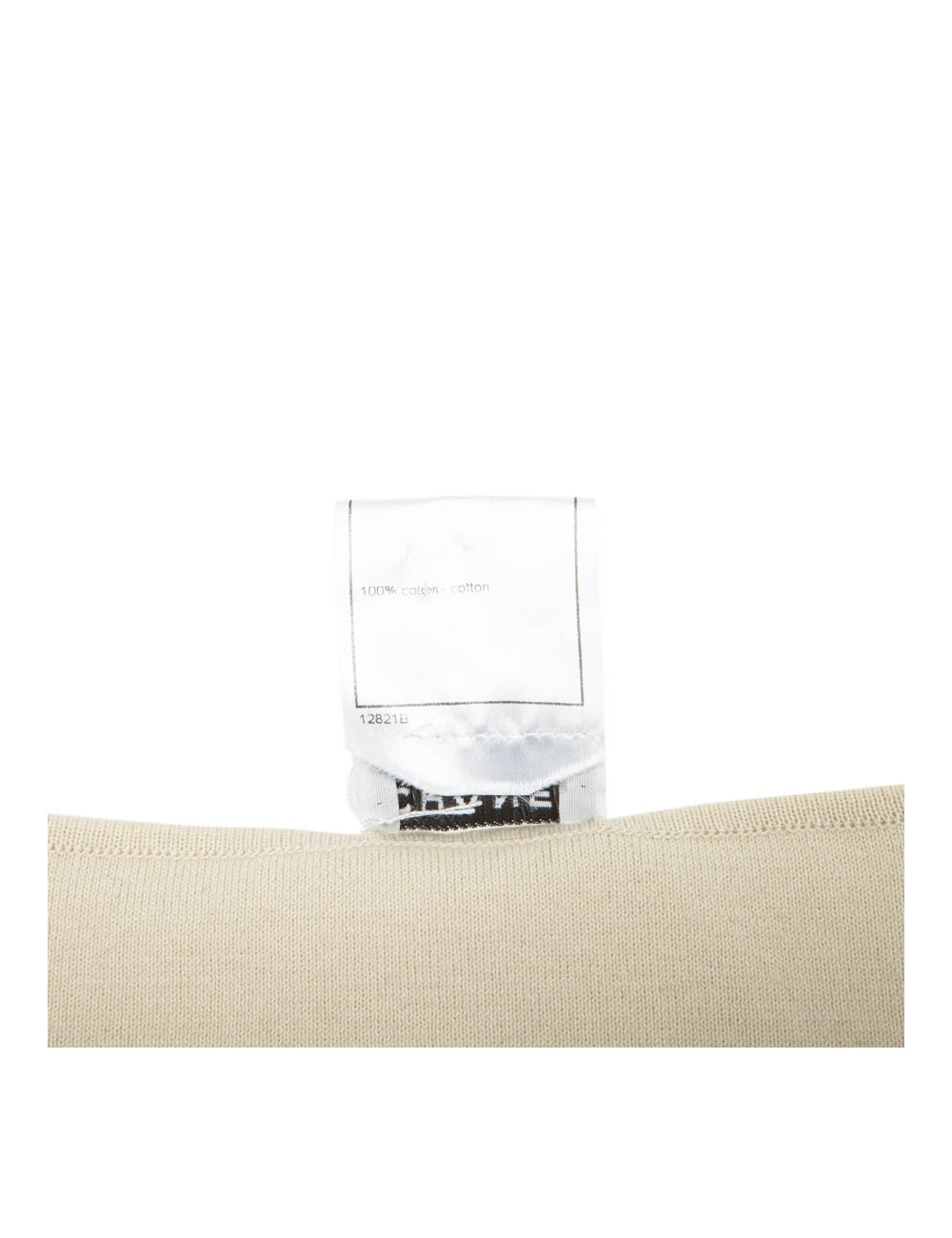 CHANEL T 40 EN sleeveless sweater ecru cotton Vintage