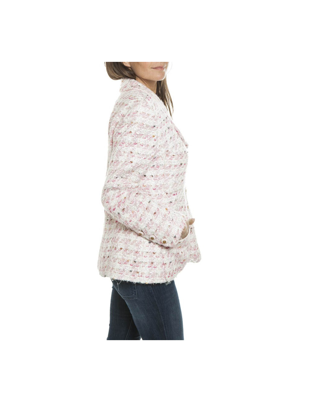 Veste CHANEL T42   ROSE