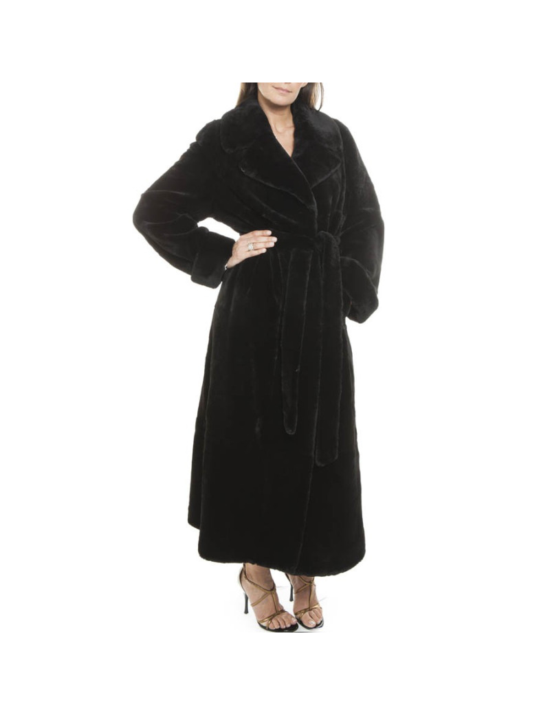 Long manteau en vison rasé 