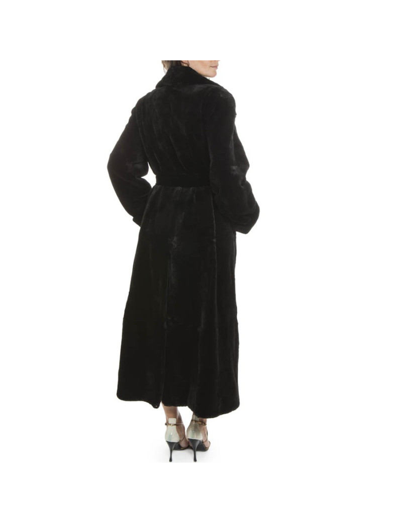 Long manteau en vison rasé 