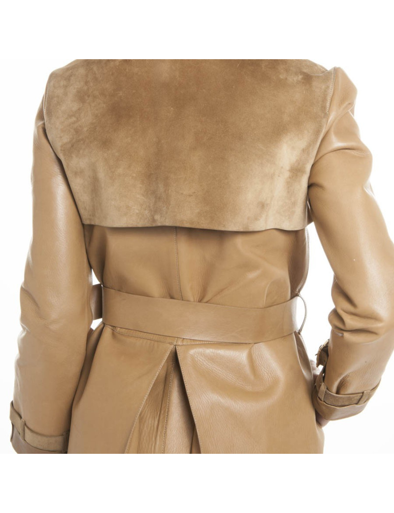 Trench GUCCI T36 en in leather and suede