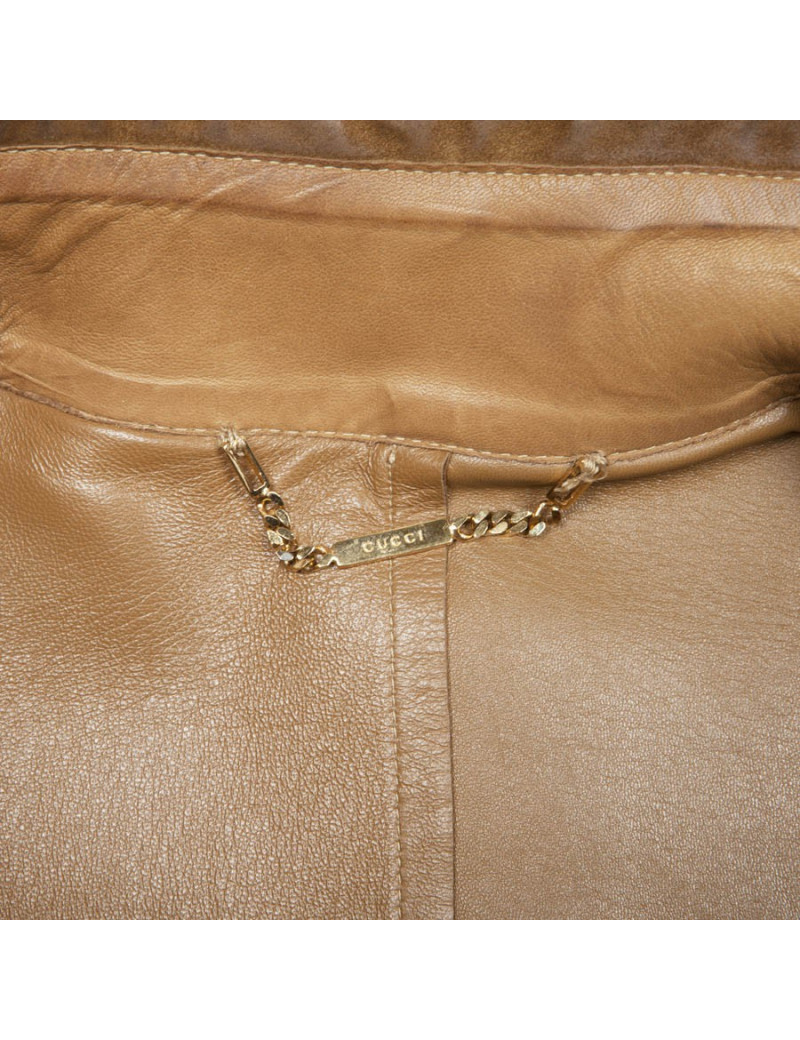 Trench GUCCI T36 en in leather and suede