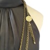 CHANEL 3 chains necklace in gilded metal