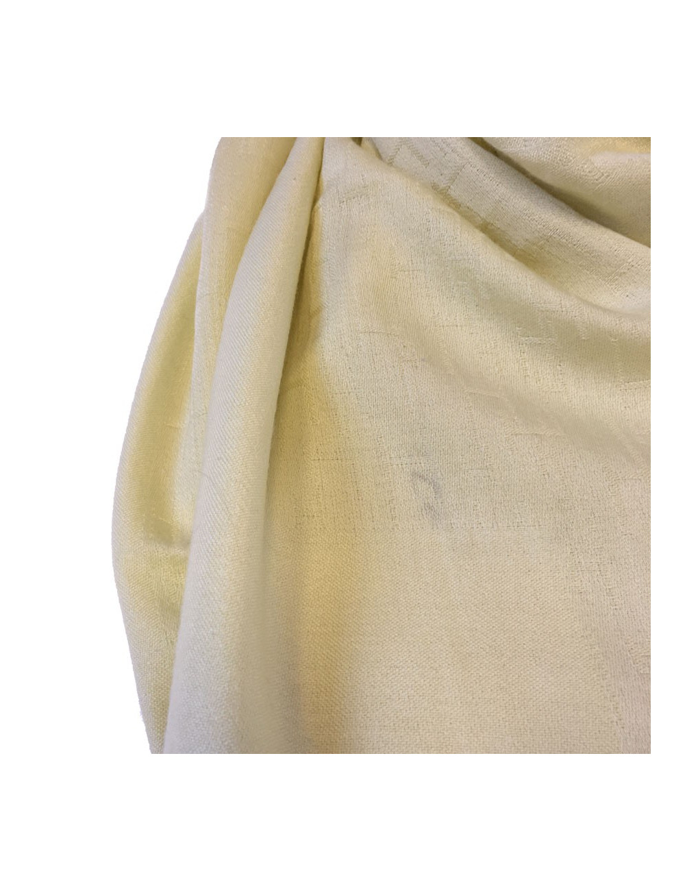 Châle HERMES cachemire et soie jaune