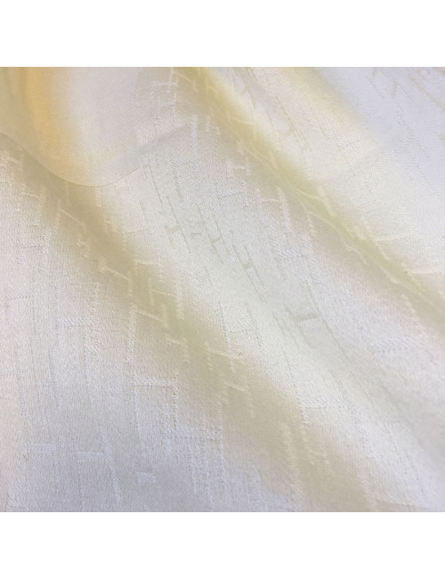 Châle HERMES cachemire, soie et laine couleur jaune clair