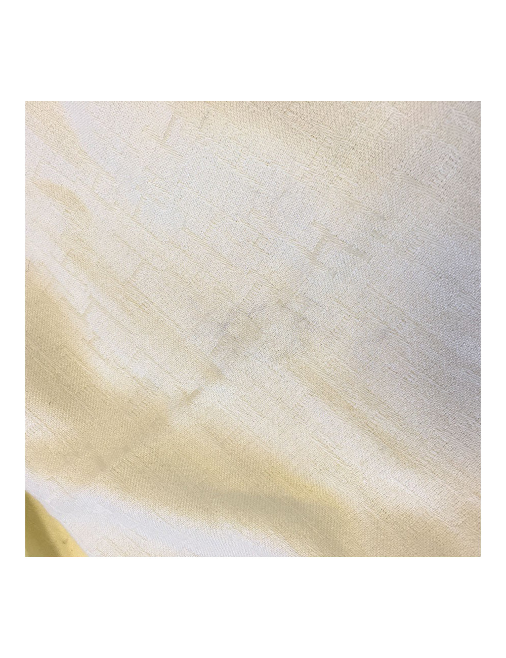 Châle HERMES cachemire, soie et laine couleur jaune clair