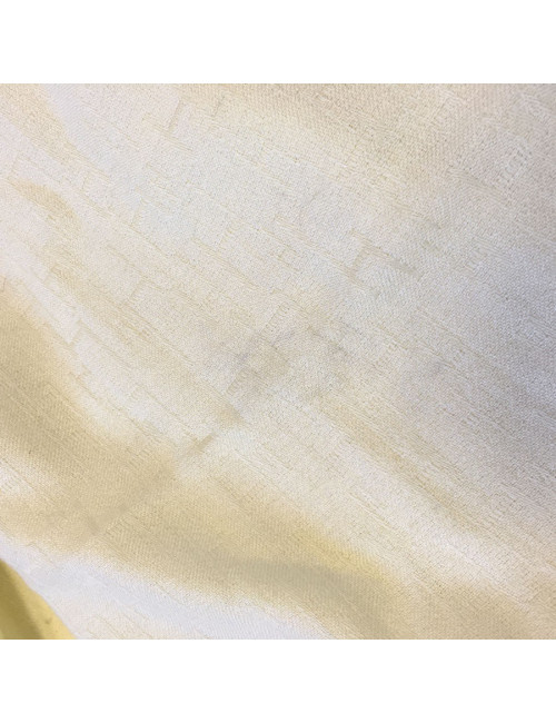 Châle HERMES cachemire, soie et laine couleur jaune clair