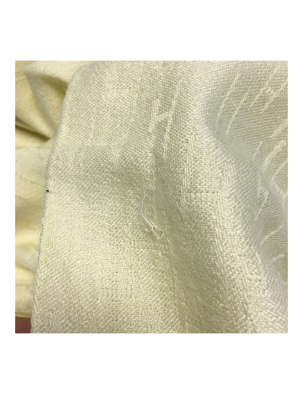 Châle HERMES cachemire, soie et laine couleur jaune clair