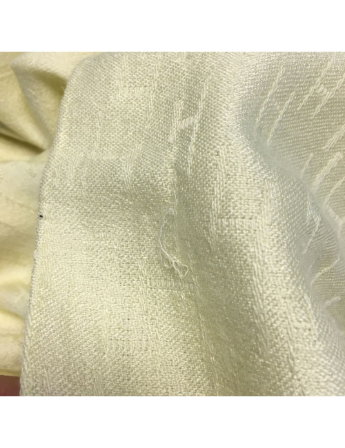 Châle HERMES cachemire, soie et laine couleur jaune clair