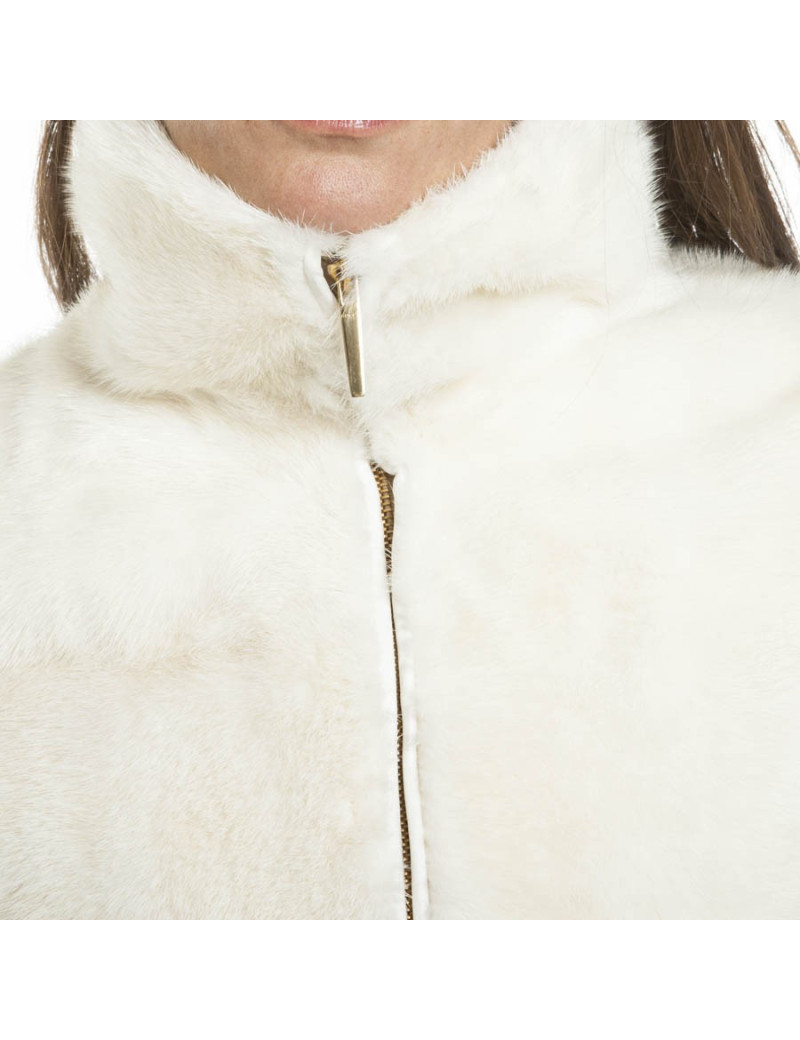 Manteau GUCCI en vison tricolore