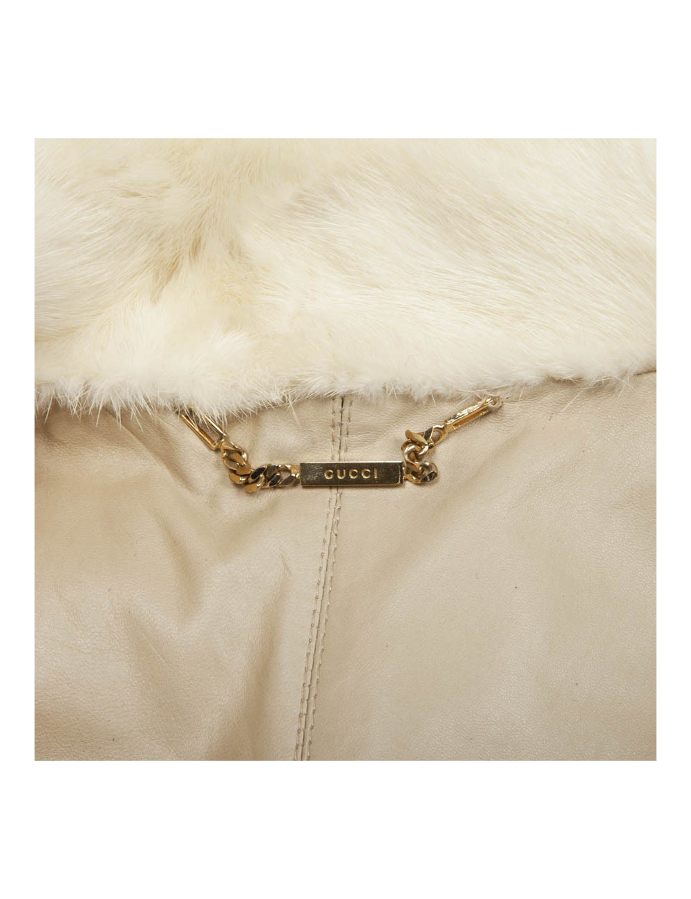 GUCCI T 38 EN tricolor mink coat