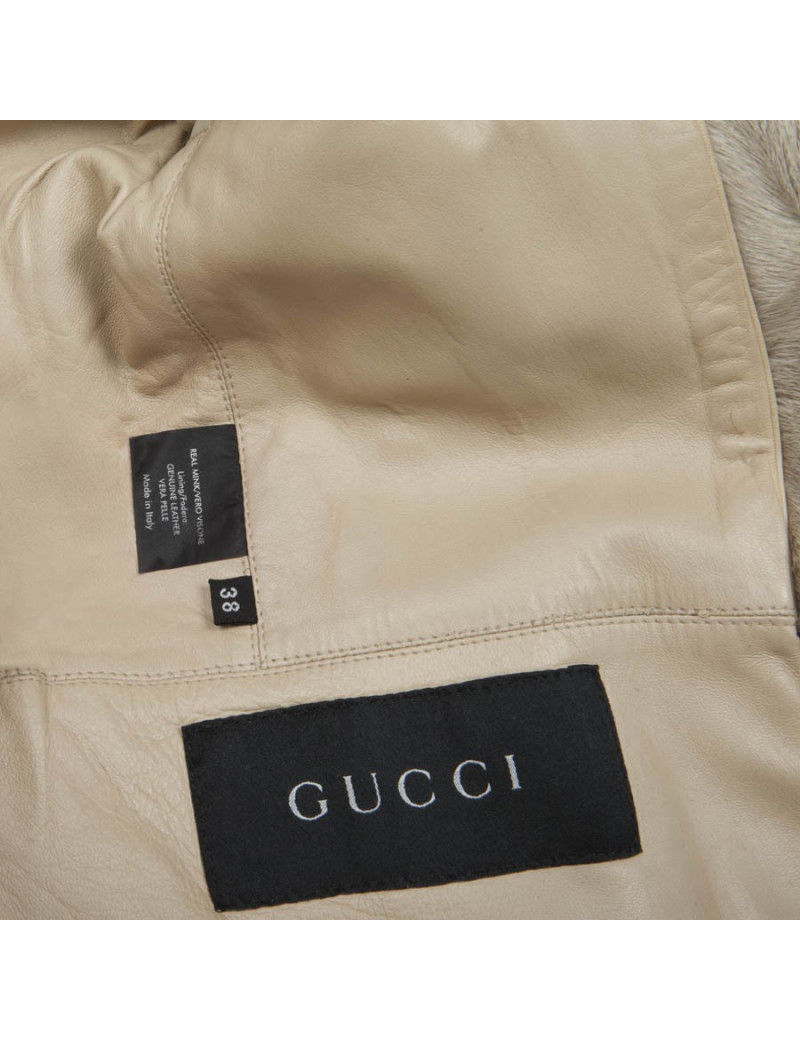 Manteau GUCCI en vison tricolore