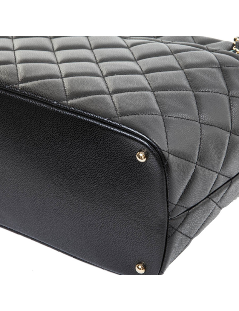 Cabas CHANEL cuir caviar noir